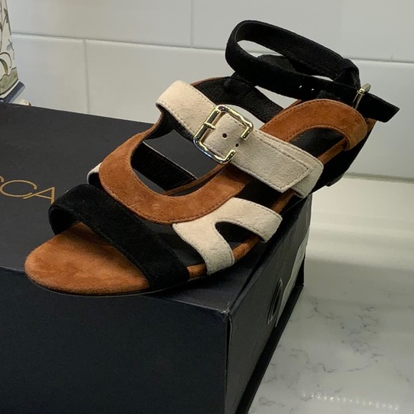 Rebecca Minkoff Suede Wedge Sandals - Picture 8 of 10
